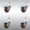 Service Caster 3 Inch SS High Temp Phenolic 12mm Threaded Stem Caster Set Total Lock Brake SCC-SSTSTTL20S314-PHSHT-M1215-4 - alternate 1